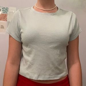 light blue t shirt